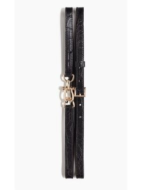 NWOT H&M Double-Wrap Black Belt with Gold Clasp - Size Medium 🖤